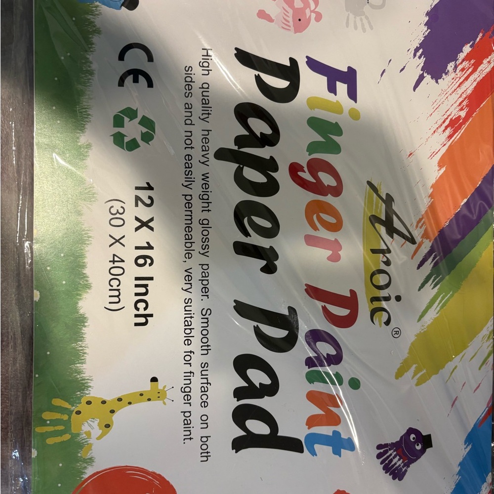 Finger Paint Paper Pad - Multicolor